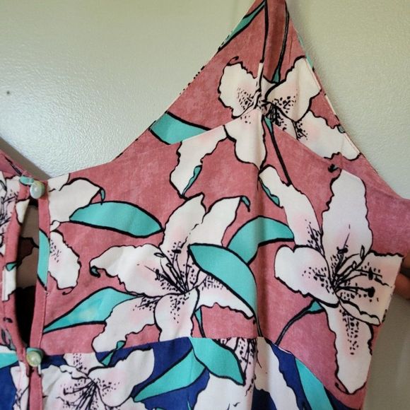 NWT O'NEILL FLORAL V NECK TANK MAXI DRESS SIZE M - Picture 12 of 15